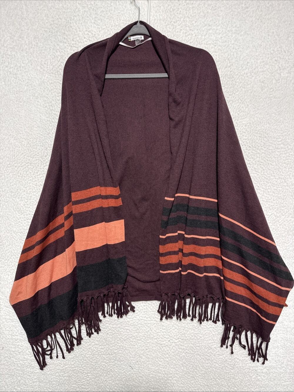 Smartwool Women Shadow Pine Scarf Wrap Sweater Woodsmoke L/XL 11530-B85